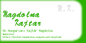 magdolna kajtar business card