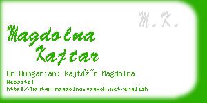 magdolna kajtar business card